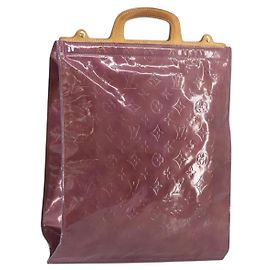 LOUIS VUITTON Monogram Vernis Stanton Hand Bag Viole M91079 LV Auth BA14859 Violet