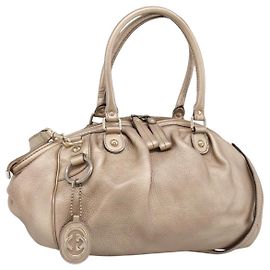 GUCCI Handtasche Leder 2way Gold 223974 Auth ka5809 Golden