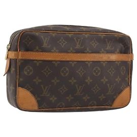 LOUIS VUITTON Monogram Compiegne 28 Clutch Bag M51845 LV Auth 197527 Monogramma
