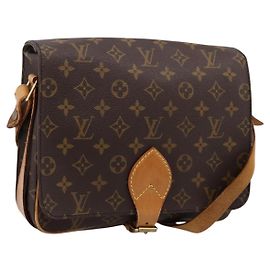 LOUIS VUITTON Monogram Cartouchiere GM Shoulder Bag M51252 LV Auth BA15202 Monograma