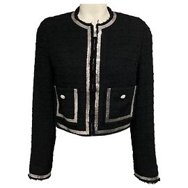 Giacca cardigan in tweed Black Heritage Versace Nero