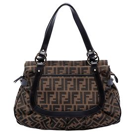 Sac Cabas Chef Fendi Medium en toile Zucca marron Marron