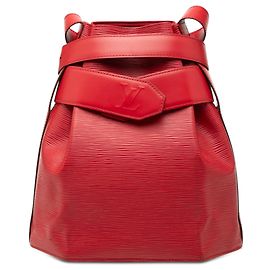 Borsa a tracolla Bucket Bag Louis Vuitton Epi rossa Rosso
