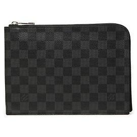 Sac pochette Louis Vuitton Damier Graphite Pochette Jour PM Noir Noir