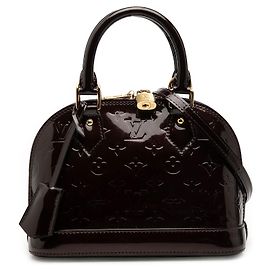 Sac Satchel Louis Vuitton Monogram Vernis Alma BB Violet Violet