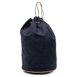 Mochila Hermès Toile Polochon Mimile Azul Azul