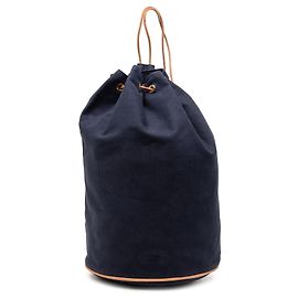 Blue Hermès Toile Polochon Mimile Backpack Blue