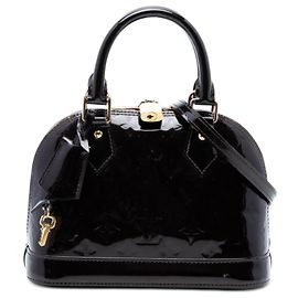 Lila Louis Vuitton Monogram Vernis Alma BB Handtasche Lila