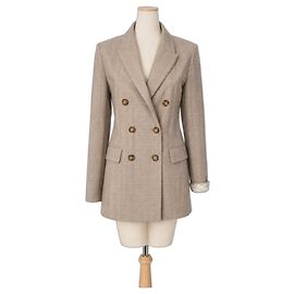 Maje karierter Blazer in Beige Beige