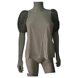 Maje T-shirt branca com mangas bufantes Branco