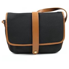 Yves Saint Laurent Tasche aus Leder und Stoff in Schwarz Braun Schwarz