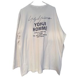 Yohji Yamamoto Camiseta blanca estampada Yohji Homme Blanco