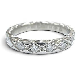 Chanel J11387 Platinum 950 Diamond Coco Crush Band Ring Other