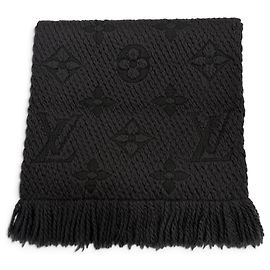 Stola Louis Vuitton in lana e seta grigio scuro Grigio antracite