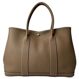 Hermès Bolso Tote Hermes Garden Party PM Gris pardo