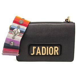Christian Dior J'Adior Flap Leather Mini Preto