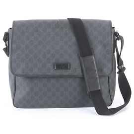 Borsa a tracolla Gucci GG Supreme in pelle Nero