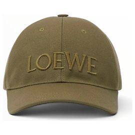 Boné Loewe de algodão na cor Verde Militar Verde