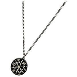 Colar Chanel Prateado com Design Coco Mark Prata