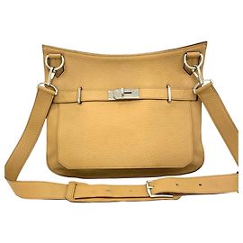 Hermès Bolsa de Ombro HERMES Jypsiere 34 em Bege Bege