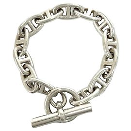 Hermès Bracciale Hermes Chaine d'Ancre GM con charm Argento