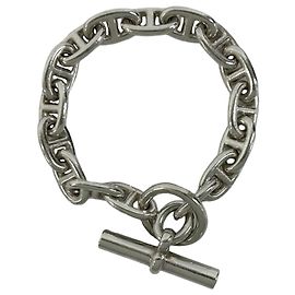 Hermès Pulsera Hermes Chaine d'Ancre MM 16-Link de Plata Plata
