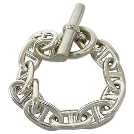 Hermès HERMES Chaine d'Ancre GM Pulseira de 12 elos Prata