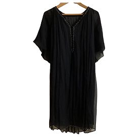 Autre Marque Vestido de Chiffon de Seda MACPHEE Preto
