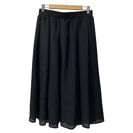 Autre Marque Rene Durchsichtiger langer Rock Schwarz