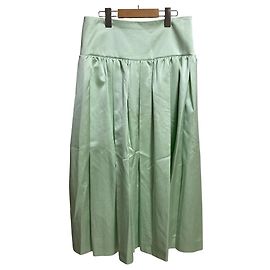 Autre Marque Drawer Satin-Hosenträgerrock Grün Hellgrün