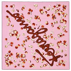 Salvatore Ferragamo Seidenschal mit rosa Litschi-Print Pink