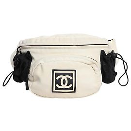 Chanel Ivory vintage 2003 nylon bumbag Cream