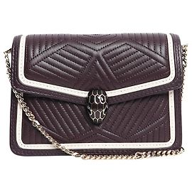 Bulgari Purple Serpenti forever diamond blast bag Purple