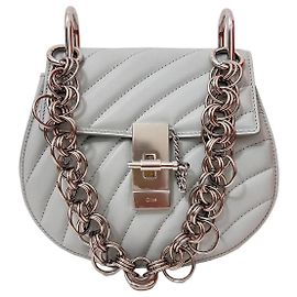 Chloé Bolsa de ombro acolchoada Grey Bijou Drew Cinza