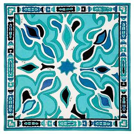 Emilio Pucci Lenço quadrado mini azul Azul