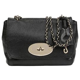 Mulberry Bolsa de couro Lily preta Preto