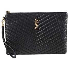 Saint Laurent Pouch per tablet Cassandre Matelassé nera Nero