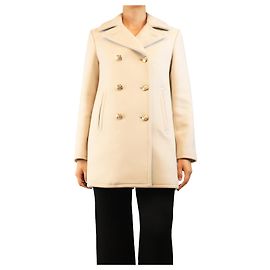 Nili Lotan Neutral double-breasted wool coat - size S Other