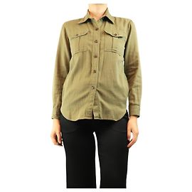 Isabel Marant Etoile Camicia in cotone verde - size UK 8 Verde