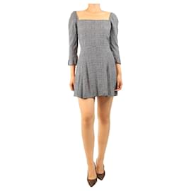 Reformation Black houndstooth printed mini dress - size S Black