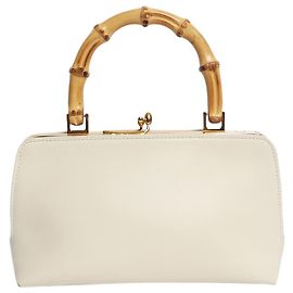 Jil Sander Bolsa 2way em couro Goji creme Cru