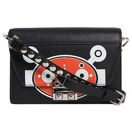 Prada Picca borsa a tracolla robot Elektra nera e arancione Nero