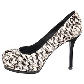 Saint Laurent Talons compensés en cuir poney marron - taille EU 38 (UK 5) Marron