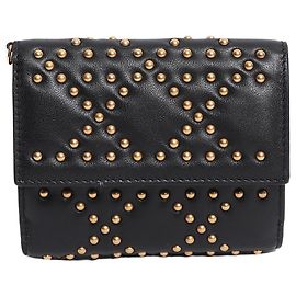 Black Lady Dior studded wallet Black