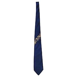 Corbata de seda Versace Azul