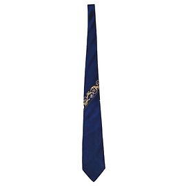 Gravata de seda Versace Azul