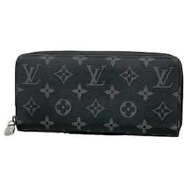 Cartera Zippy Louis Vuitton Monogram Eclipse Negro