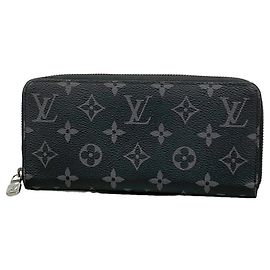 Portafoglio Zippy Louis Vuitton Monogram Eclipse Nero
