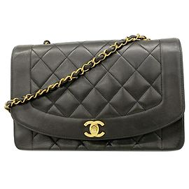 Borsa a tracolla Chanel Diana Chain Nero