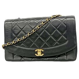 Borsa a tracolla Chanel Diana Chain Nero